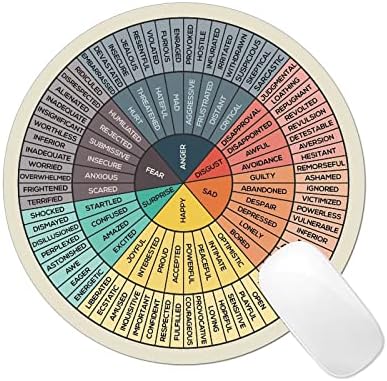 YokePoh Emotions Oseništački grafikon kotača okrugla jastučić za miša Neklizajuća igračka jastuk za miša
