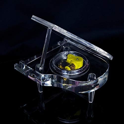 Zamtac 130mm / 170mm Clear K9 Crystal Piano Fashion Music Box Crkets za Valentinovo za slanje djevojke