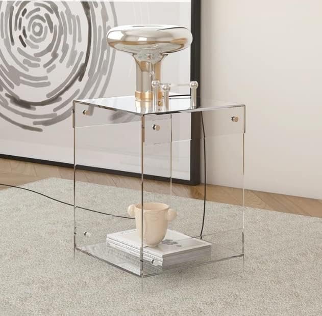 Akrilni držač časopisa Bočni stol, prozirni kreativni pomak za skladištenje, foto okvir Cvetni ekran