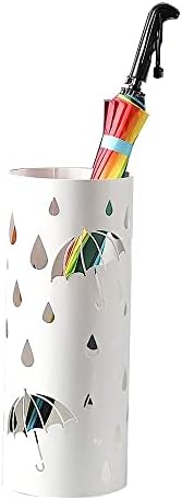 Omoons metalni okrugli kišobran, modernog stalak za kišobran sa kukama, kapljačem, ulazni prostor za uštedu