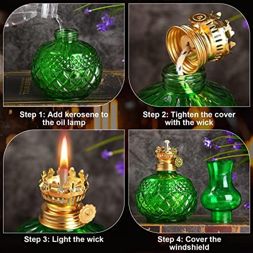 5 komada Kerozenska svjetiljka podesiva ulje za ulje za unutarnju upotrebu Vintage Antique