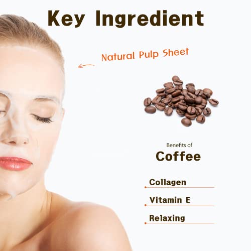 Purederm Coffee Collagen Mask - easy sheet type Korean beauty essence mask - ekstrakti kafe i umirujući