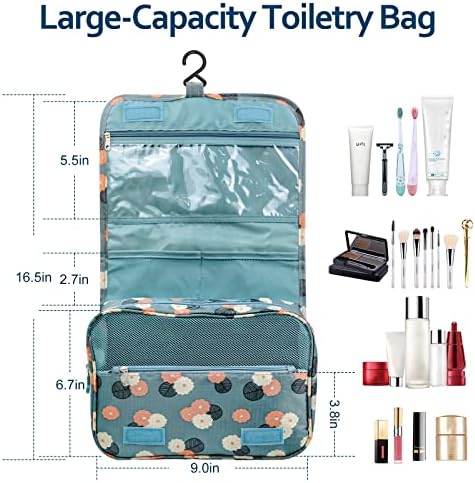 Aosivm viseća toaletna torba za žene,putna torba za šminkanje, sa pretincem za organizatore