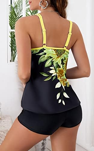 B2prity Tankini kupaći kostimi za žene Plus veličina dvodijelni kupaći kostimi za kontrolu stomaka dugi torzo