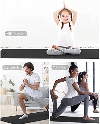 Yfbhwyf prostirka za jogu - spužvasta gumena prostirka za fitnes, ekološki prihvatljiva,neklizajuća,