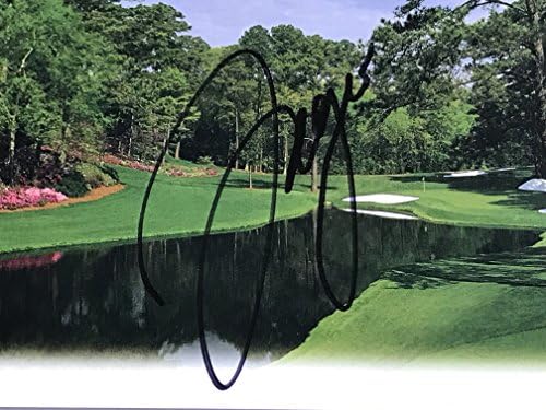 Sergio Garcia potpisao Masters Golf Photo Postcard 2017 Masters Champ