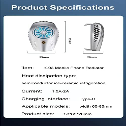 Sawqf prijenosni mobilni telefon hladnjak za hlađenje ventilator za hlađenje za igre za igre mobilni telefon