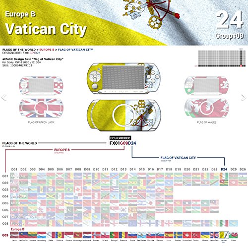 Sony PSP-E1000 / E1004 Dizajn kože Zastava Vatikana grada Naljepnica za naljepnicu za PSP-E1000 / E1004