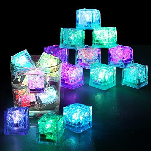 Lineba osvjetljava kocke leda, 12 pakovanja LED kockica u više boja za piće sa promjenjivim