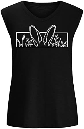 OPLXUO ženski ljetni grafički vrhovi rezervoara, Ležerne prilike sa labavim t majicama V-izreznim rezervoarima