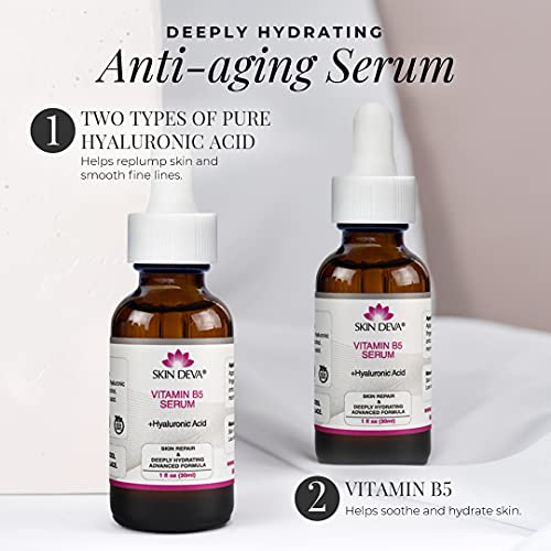 SKIN DEVA Vitamin B5 + serum hijaluronske kiseline za kožu lica serum prepun B5 oslobađa i liječi opekotine