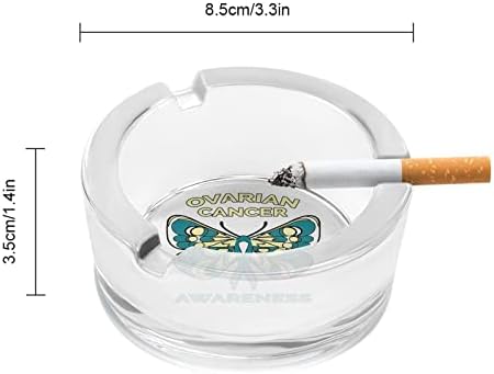 Jajnika Svjesnost raka Leptir Glass pepeljare za cigarete otporne na vjetropstvo za smeće mogu tiskati