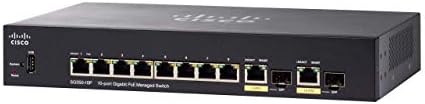 CISCO SG350-10P upravljani prekidač sa 10 Gigabit Ethernet portova sa 8 Gigabit Ethernet RJ45 portova i