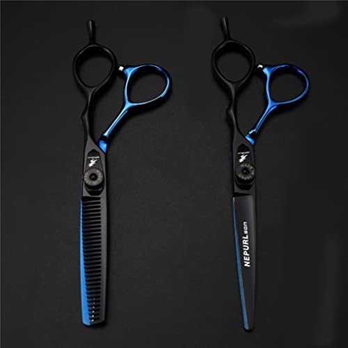 6,0 inča plavi crni salon brijačni frizerske makaze, profesionalni okretni škare za rezanje prstena,