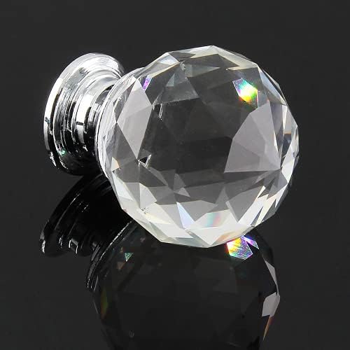 Uenhoy 6 kom. Okrugli dijamantni kristalni gumbe za kristal 1,2 inča Clear Crystal ladice za