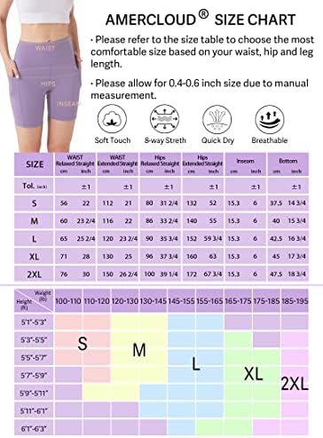 Americloud joga kratke hlače za žene sa džepovima Bikarske kratke hlače High Struk Tummy Control