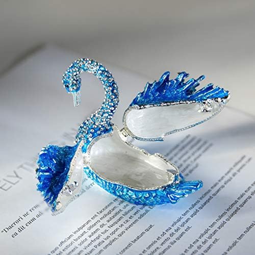 YU FENG BLUE SWAN životinjski nakit nakita šarke sa zglobnim kolekcionarskim figurinama za kućni dekor