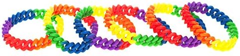 Muka 12 kom Rainbow Chain Link Silikonske narukvice za lezbejke / gej/biseksualne / transrodne Pride, LGBTQ