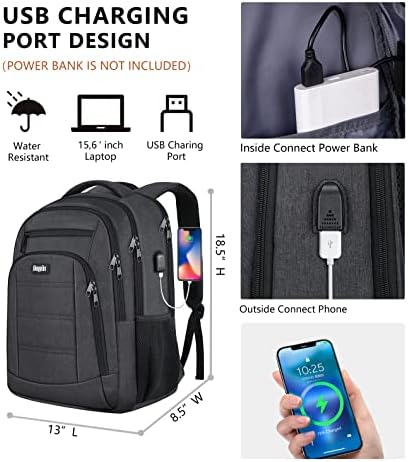 Ruksak za muškarce, putnički ruksak za laptop 15,6 inča, anti krađa računara za posao, fakultetske