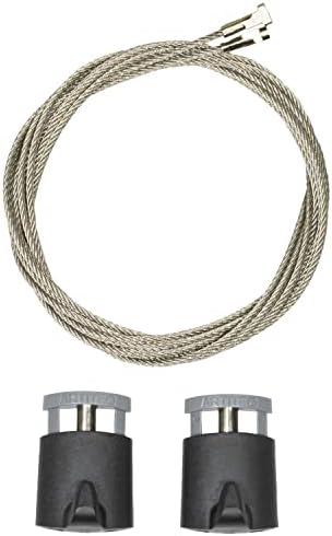 Kao viseći sustavi 2 Twist čelični kablovi i 2 hvataljke za kuke za vešalice - metalni viseći kabel