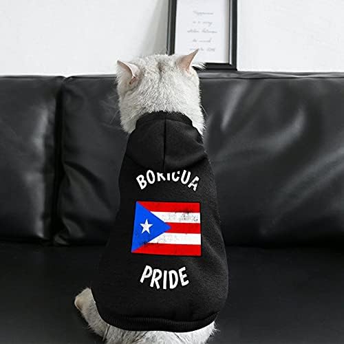 FunnyStar Vintage Boricua Pride Portorin PR zastava Štampeni kućni ljubimci s kapuljačnim