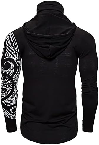 WENKOMG1 Muška maska Lobanja Goth Hoodie modni sportski vrhovi vanjski pulover geometrijska