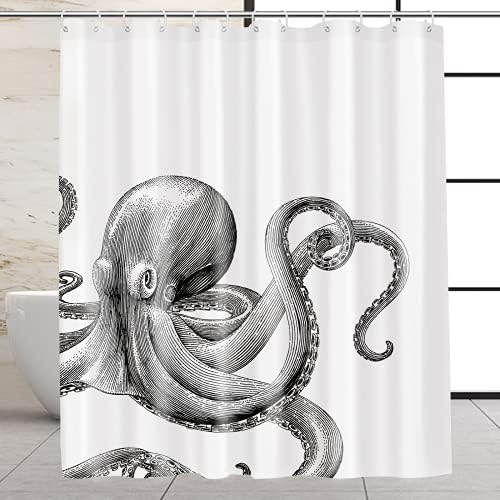 Vega u hobotnicu tkanina za zavjese za tuširanje, kupatilo, dekor za kupanje sa kukama, kvalitetom hotela,