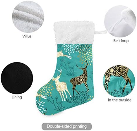 Alaza Božićne čarape Božićni Elk Classic Personalizirani Veliki ukrasi skladištenja za obiteljski odmor Sezona
