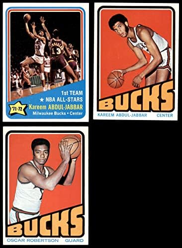 1972-73 TOPPS Milwaukee Bucks Team Set Milwaukee Bucks Nm + Bucks