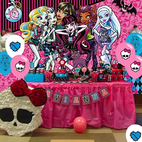 Monster High dekoracija za rođendanske zabave,pozadina fotografija Monster High Party 5 x 3 FT i 18 kom balon,