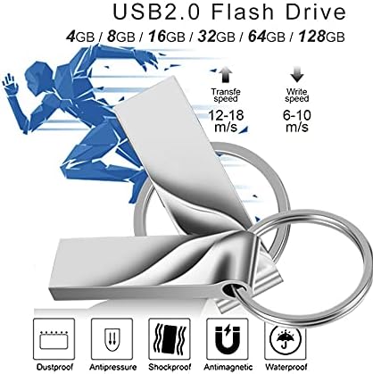 N / A Metal USB Flash Drive 32GB 16GB Pendrive 128GB 64GB Vodootporni olovka 8GB Flash USB 2.0