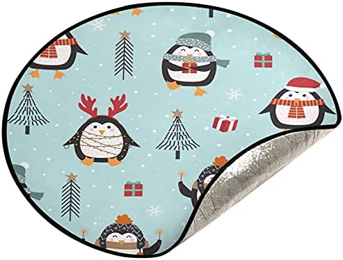 Božićni pingvin božićna mat vodootporna stalka za stalke za stalke Mat tepih ispod božićnog drveća
