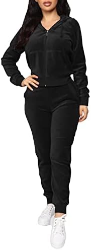 Mtsdjskf motorne hlače Žene Žene sa kapuljačom Zip džepni duks visoki struk elastični struk pantalone za