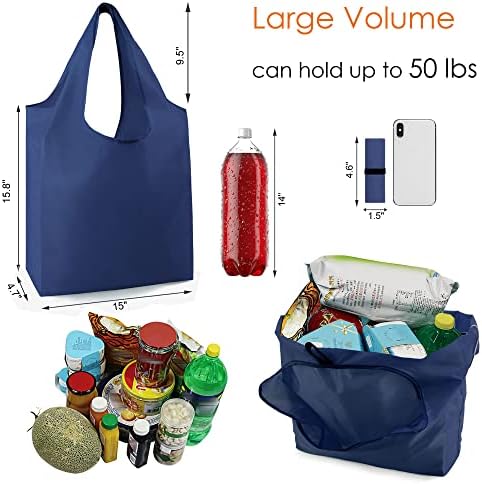 BeeGreen 12 pakovanja Torbe za višekratnu upotrebu sklopive torbe za kupovinu za višekratnu upotrebu Bulk Colorful