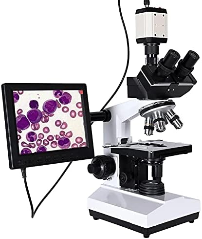 GENIGW Professional Lab biološki trinokularni mikroskop zum 2500X + USB Elektronska digitalna CCD kamera + 8-inčni
