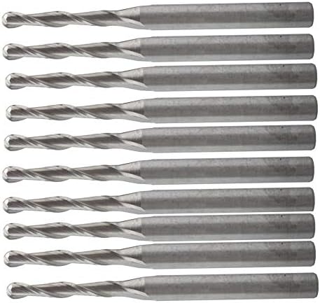 XMEIFEITS alati za sečenje 10kom 2.0 x 12mm dve flaute karbidna Lopta nos kraj mlinova Bit alat za sečenje CNC