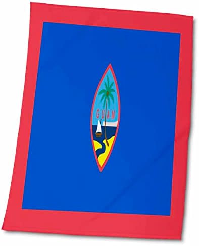 3drose Guam ručnik za zastavu, 15 x 22, bijeli