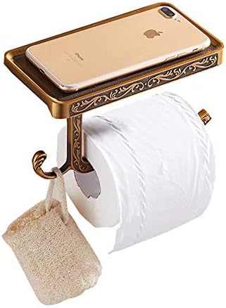 XGXMZ Reverzibilni toaletni papir sa telefonskim policama i kukom, zidom montiranim za kupatilo Vintage Decor