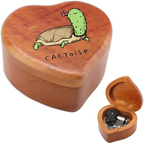 Cactus Turtle Wood Music Box Vintage Wind up Musical Boxes Poklon za božićni rođendan Valentinovo u obliku