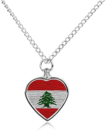 Libanonska drvena tekstura Libanonska kremacija za kućne ljubimce nakit za pepeo spomen urna ogrlica