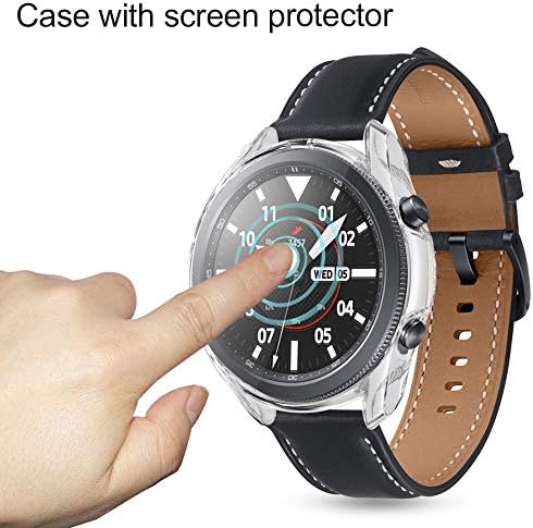 Seutureone kompatibilan za Samsung Galaxy Watch 3 45 mm poklopac kućišta sa zaštitnikom zaslona,