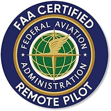 Okrugla FAA certificirana daljinska pilot naljepnica, savezna zrakoplovna uprava Vinil, zrakoplovna