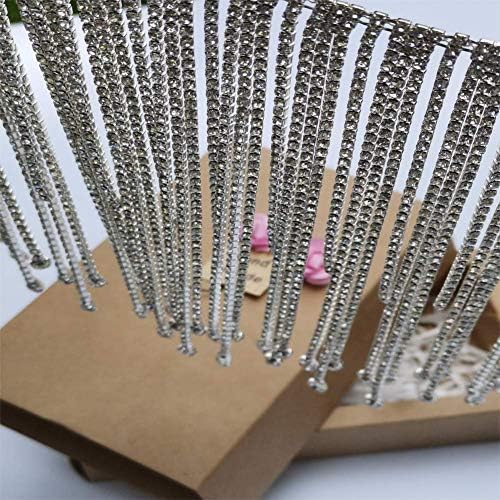 Pawkyjar 0,5 dvorište rhinestone vrpca za rešenje lančana lanca Diamond Bridal Trim Fringe Crystal Applique dodaci