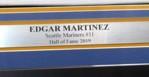 Seattle Mariners Edgar Martinez Googramentu Framed White Majestic Cool Base Cooperstown Backeskt