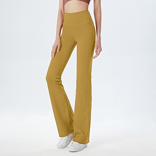 Miashui pantalone za jogu sa džepovima za žene dame jednobojne tanke Casual pantalone visokog struka