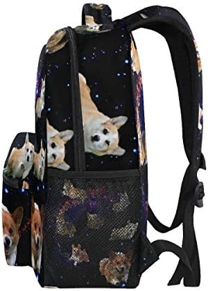 Galaxy Welsh Corgis ruksak slatki prostor štenci vodootporna Fakultetska torba personalizirana torba