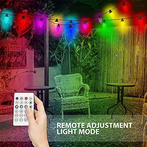 C7 Smart Božićna svjetla, 32.8 Ft LED Smart Vanjska žičana svjetla, pametna svjetla za božićno drvo, 50