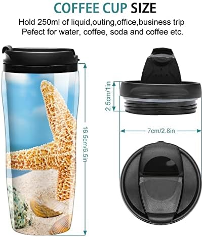 Potone od plaže Zvjezdane čiste kafe šalice za višekratnu plastičnu pitku vodu sa poklopcem Dvostruki zid