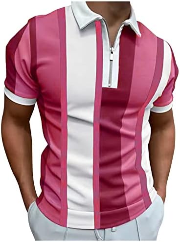 Muške košulje za muškarce, muška košulja Golf košulja Retro boja vanjski ulični kratki rukavi