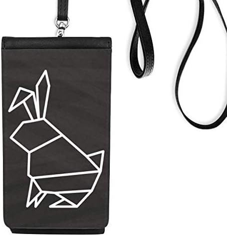 Origa zečevi Geometrijski oblik Telefon novčanik torbica Viseća mobilna torbica Crni džep